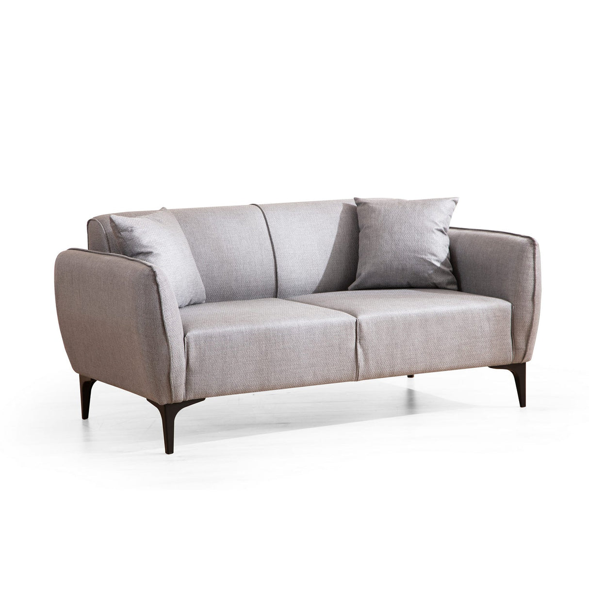 Canapea fixă Belissimo, Diverse culori, Diverse configurații, Diverse dimensiuni - Gri - 160x95x67 cm - 2 locuri | SKU: 560ARE1532 | Canapea fixă Belissimo, varianta Gri - 160x95x67 cm - 2 locuri, produs pentru amenajarea locuinței, disponibil online în România la CasaMob
