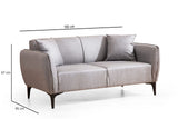 Canapea fixă Belissimo, Diverse culori, Diverse configurații, Diverse dimensiuni - Gri - 160x95x67 cm - 2 locuri | SKU: 560ARE1532 | Canapea fixă Belissimo, varianta Gri - 160x95x67 cm - 2 locuri, produs pentru amenajarea locuinței, disponibil online în România la CasaMob