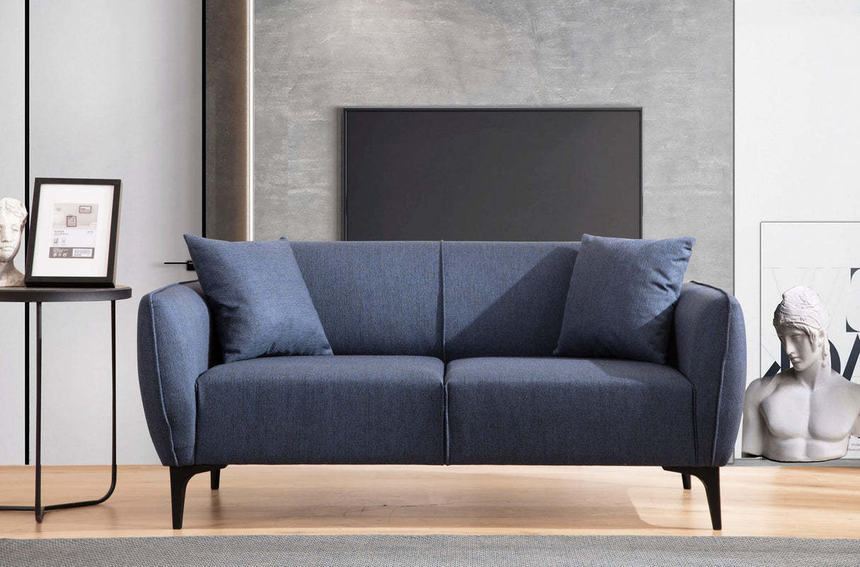 Canapea fixă Belissimo, Diverse culori, Diverse configurații, Diverse dimensiuni - Albastru - 160x95x67 cm - 2 locuri | SKU: 560ARE1533 | Canapea fixă Belissimo, varianta Albastru - 160x95x67 cm - 2 locuri, produs pentru amenajarea locuinței, disponibil online în România la CasaMob