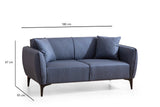 Canapea fixă Belissimo, Diverse culori, Diverse configurații, Diverse dimensiuni - Albastru - 160x95x67 cm - 2 locuri | SKU: 560ARE1533 | Canapea fixă Belissimo, varianta Albastru - 160x95x67 cm - 2 locuri, produs pentru amenajarea locuinței, disponibil online în România la CasaMob