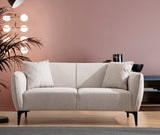 Canapea fixă Belissimo, Diverse culori, Diverse configurații, Diverse dimensiuni - Off white - 160x95x67 cm - 2 locuri | SKU: 560ARE1534 | Canapea fixă Belissimo, varianta Off white - 160x95x67 cm - 2 locuri, produs pentru amenajarea locuinței, disponibil online în România la CasaMob