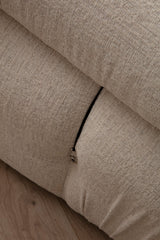 Canapea fixă 3 locuri Bubble (L1-O1-1R) - Bouclette, Crem, 95x65x75 cm
