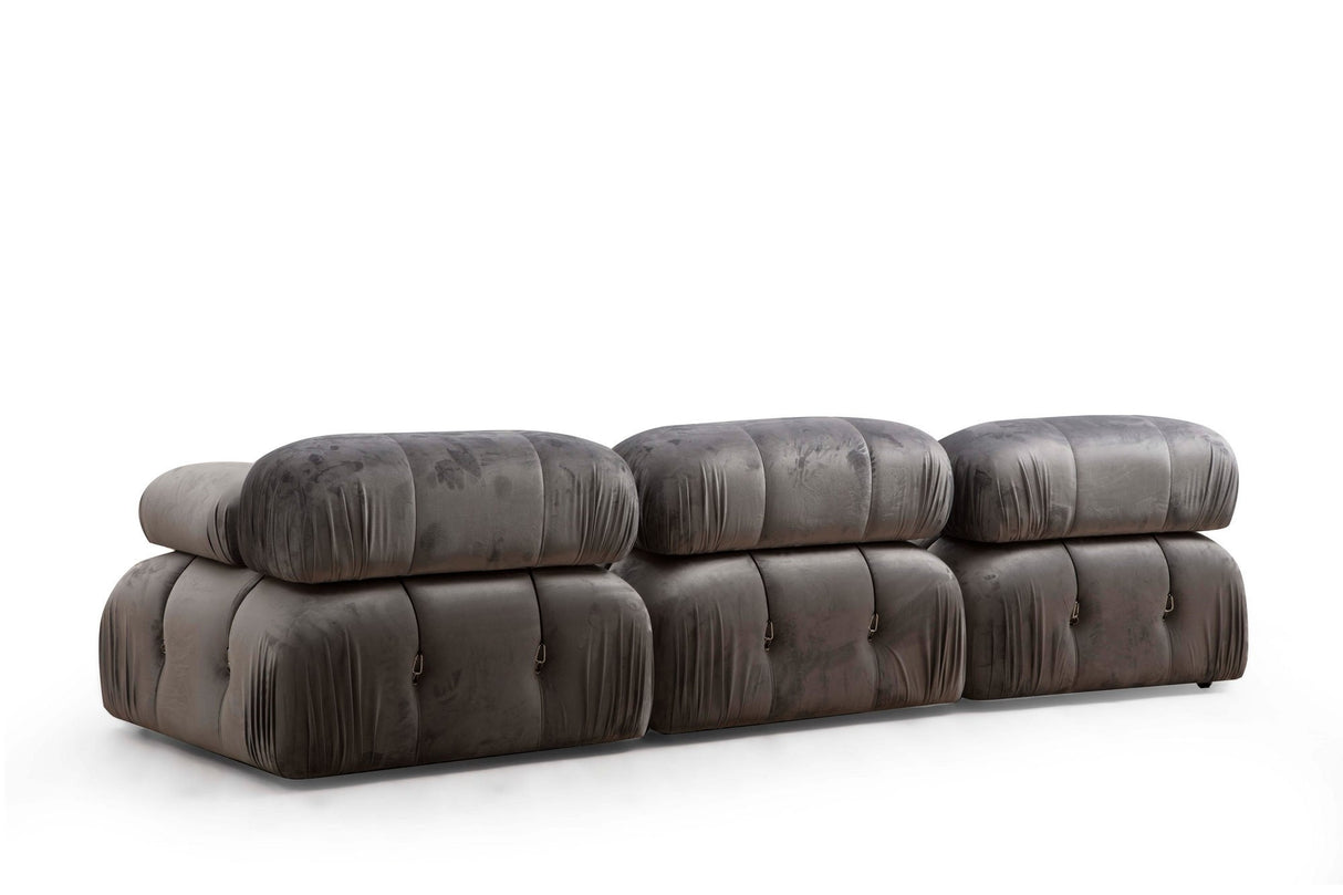 Canapea fixă 3 locuri Bubble (L1-O1-1R), Diverse culori, 95x65x75 cm - Gri | SKU: 560ARE1537 | Canapea fixă 3 locuri Bubble (L1-O1-1R), 95x65x75 cm, varianta Gri, produs pentru amenajarea locuinței, disponibil online în România la CasaMob