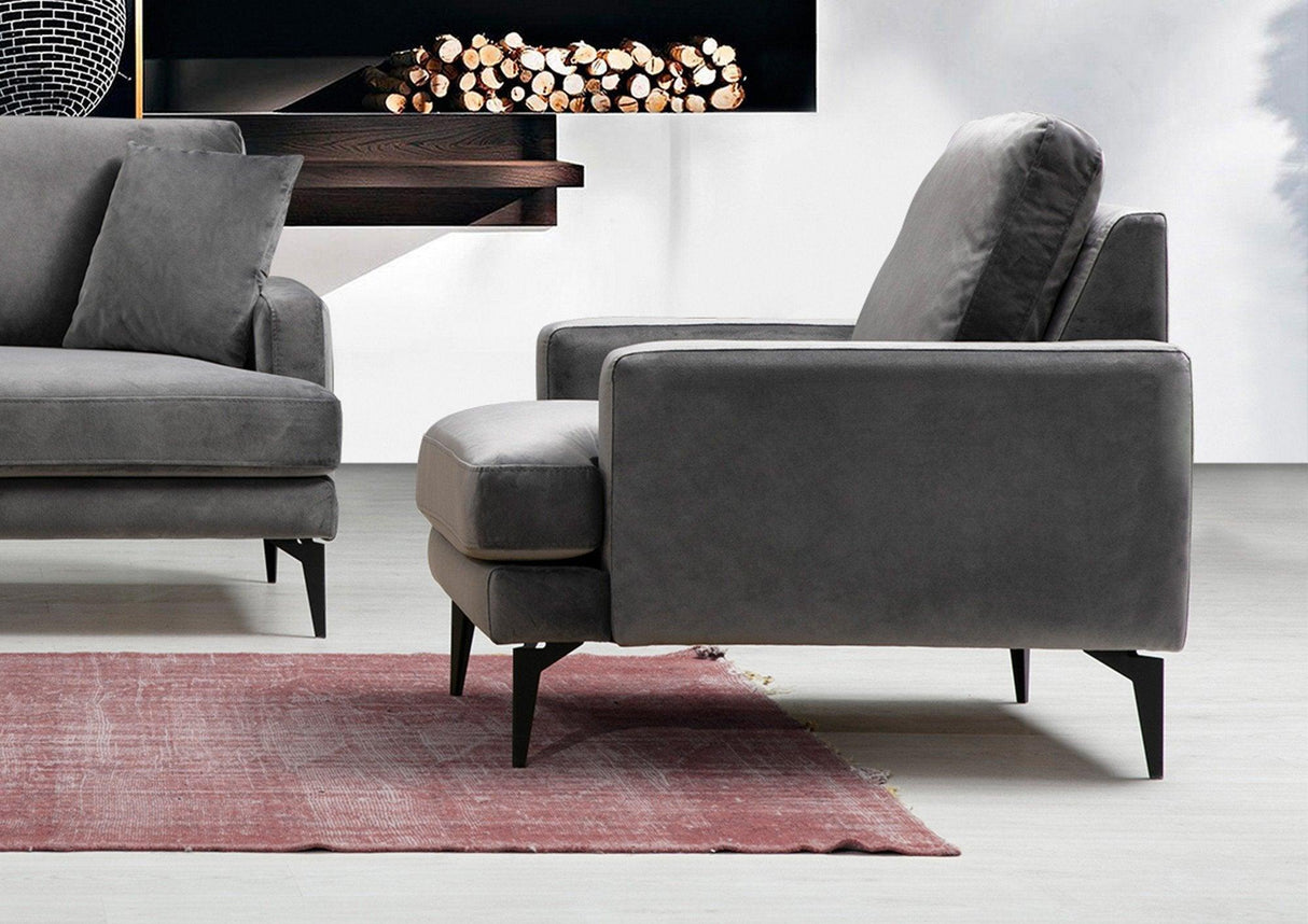 Fotoliu Yase, 80 x 88 x 90 cm - Gri, SKU 560ARE1703