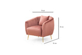 Fotoliu Eses Wing Chair, 70 x 82 x 82 cm - Roz, SKU 560ARE1729