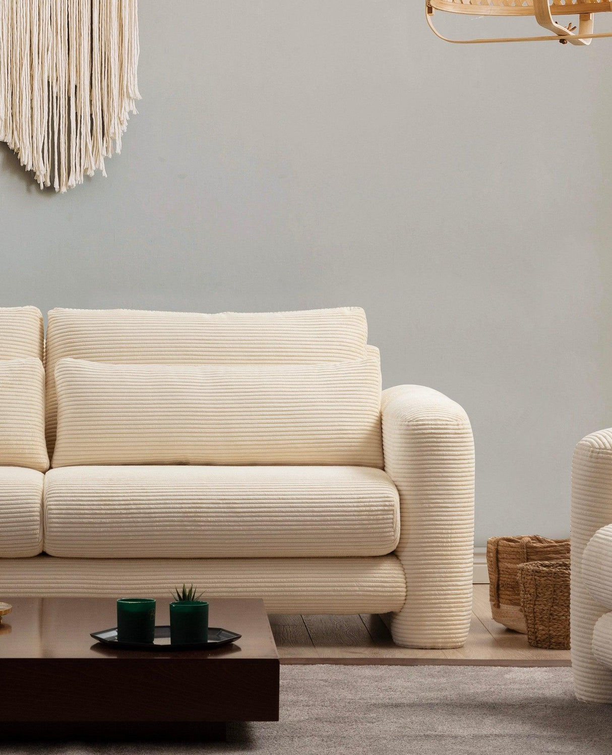 Canapea Lux 2 locuri Lily, 180 x 73 x 97 cm - Bej, SKU 560ARE1844