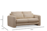 Canapea Lux 2 locuri Lily, 180 x 73 x 97 cm - Bej, SKU 560ARE1844