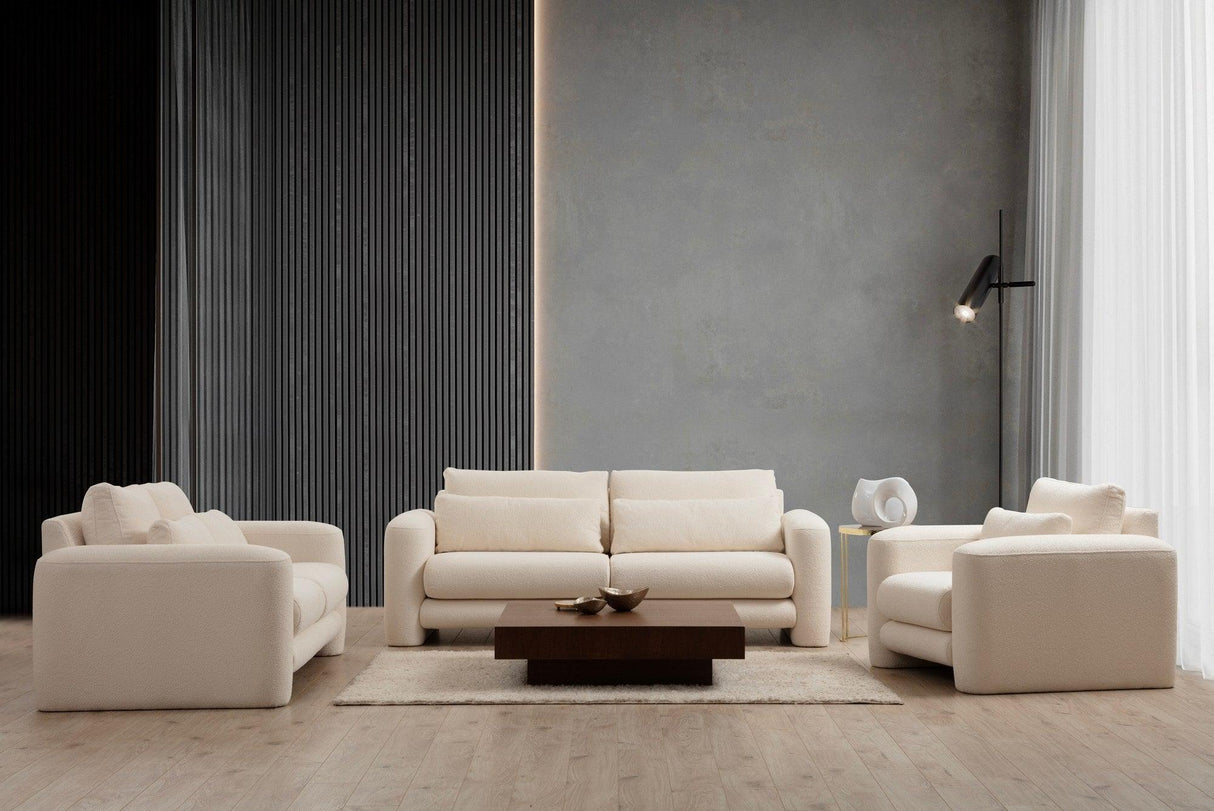 Canapea Lux 2 locuri Lily, 180 x 73 x 97 cm - Crem, SKU 560ARE1844