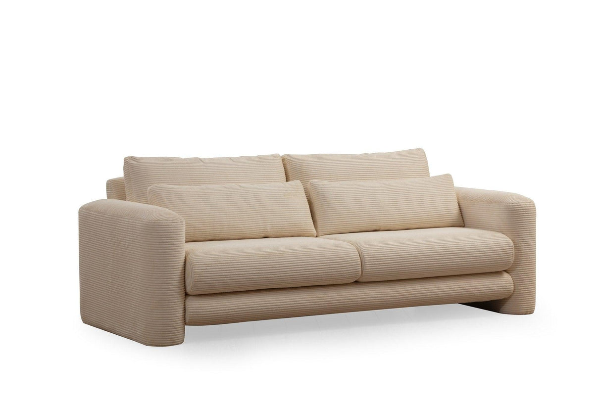 Canapea Lux 3 locuri Lily, 215 x 73 x 97 cm - Bej, SKU 560ARE1847
