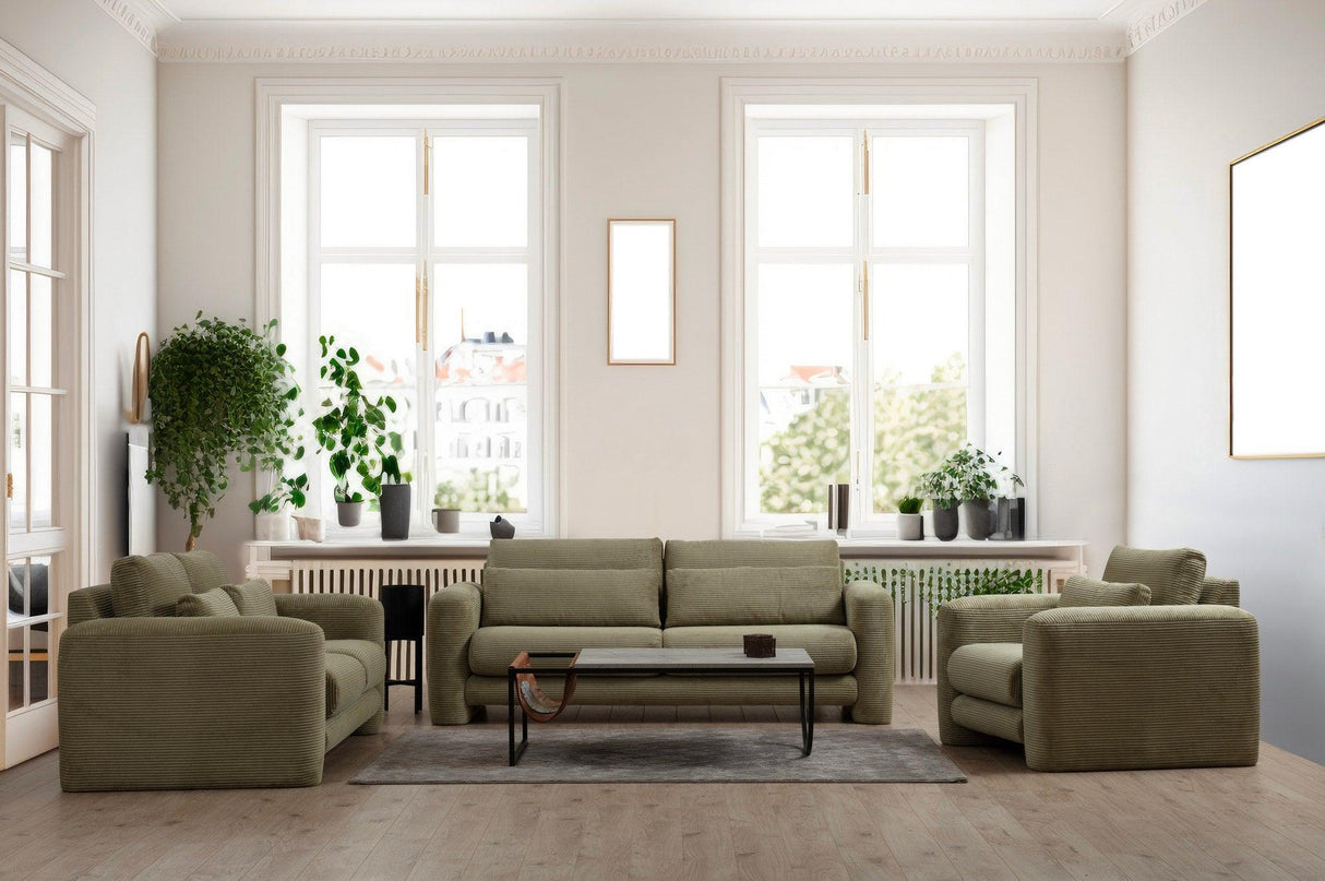 Canapea Lux 3 locuri Lily, 215 x 73 x 97 cm - Verde, SKU 560ARE1847