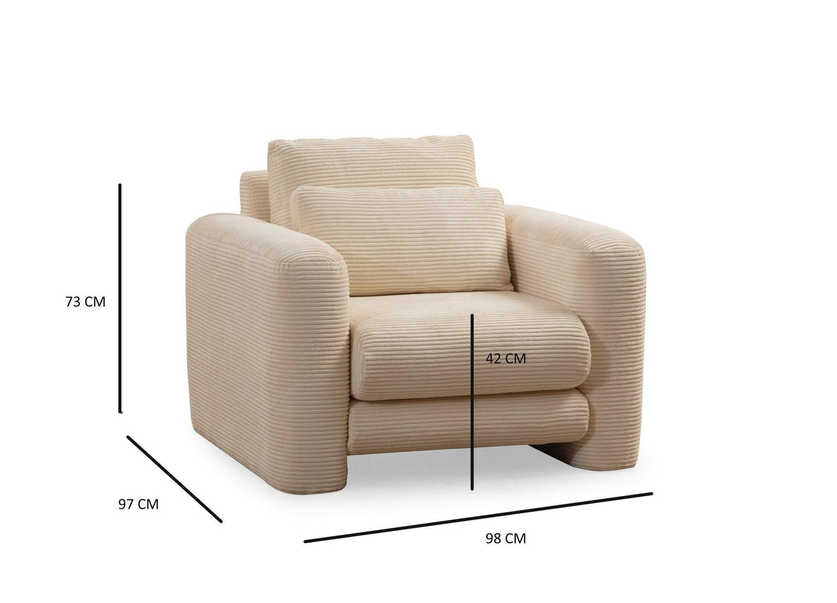 Fotoliu Lily Wing Chair,  98 x 73 x 97 cm - Bej, SKU 560ARE1850