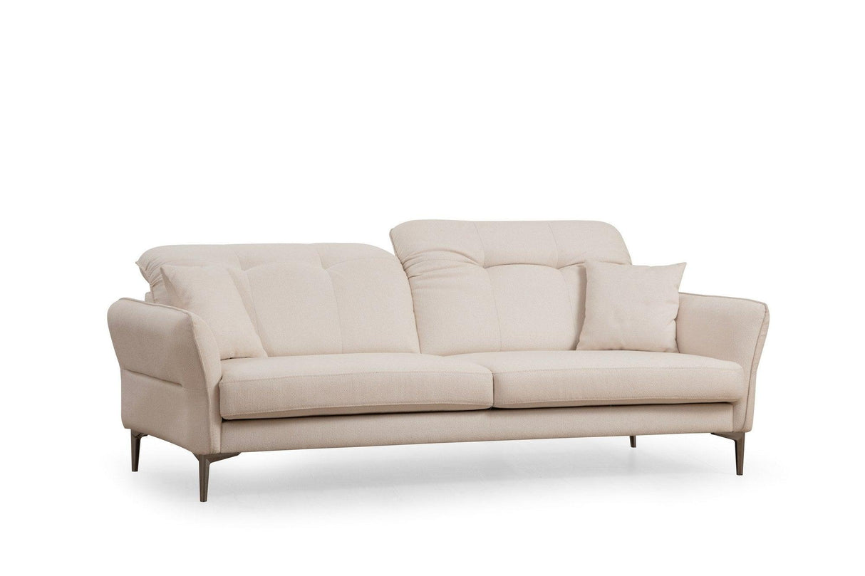Canapea Fixa 3 locuri Costor, Alb, 230 x 96 x 100 cm