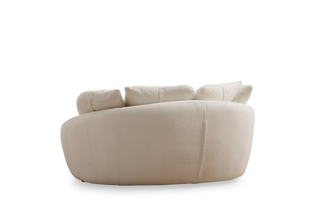 Canapea fixă 2 locuri Midye - Love Seat, Crem