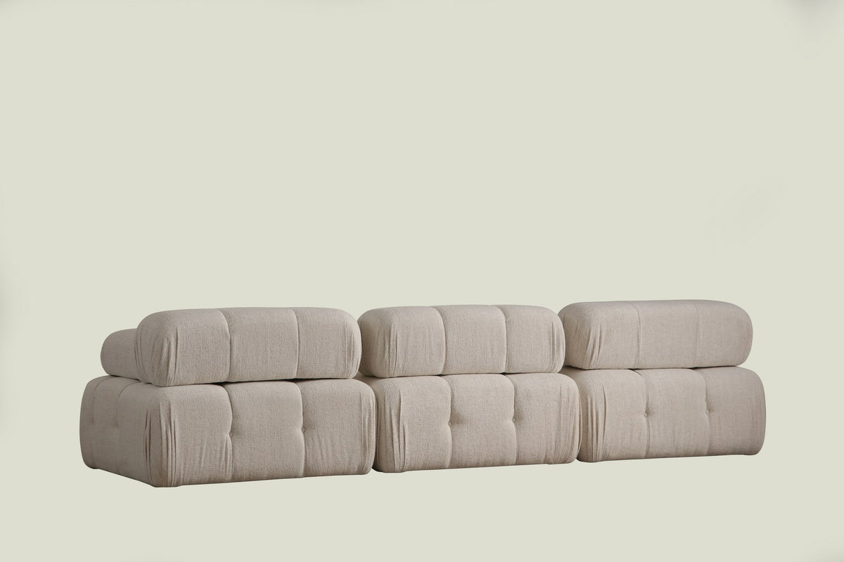 Canapea fixă 3 locuri Doblo (L1-O1-1R) Bouclette, Crem, SKU 560ARE1902, imagine 6