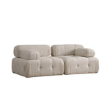 Canapea fixă 2 locuri Doblo (L1-1R) Cream Bouclette, Crem
