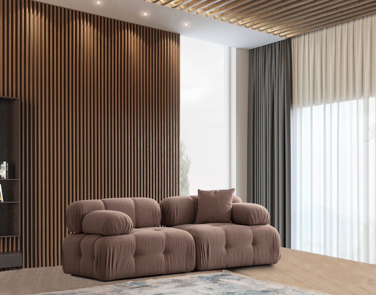 Canapea fixă 2 locuri Doblo (L1-1R), Diverse culori - Cappuccino | SKU: 560ARE1905 | Canapea fixă 2 locuri Doblo (L1-1R), varianta Cappuccino, produs pentru amenajarea locuinței, disponibil online în România la CasaMob