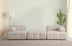 Canapea fixă 3 locuri Doblo (L1-Pouffe-1R) Bouclette, Crem, SKU 560ARE1907, imagine 1