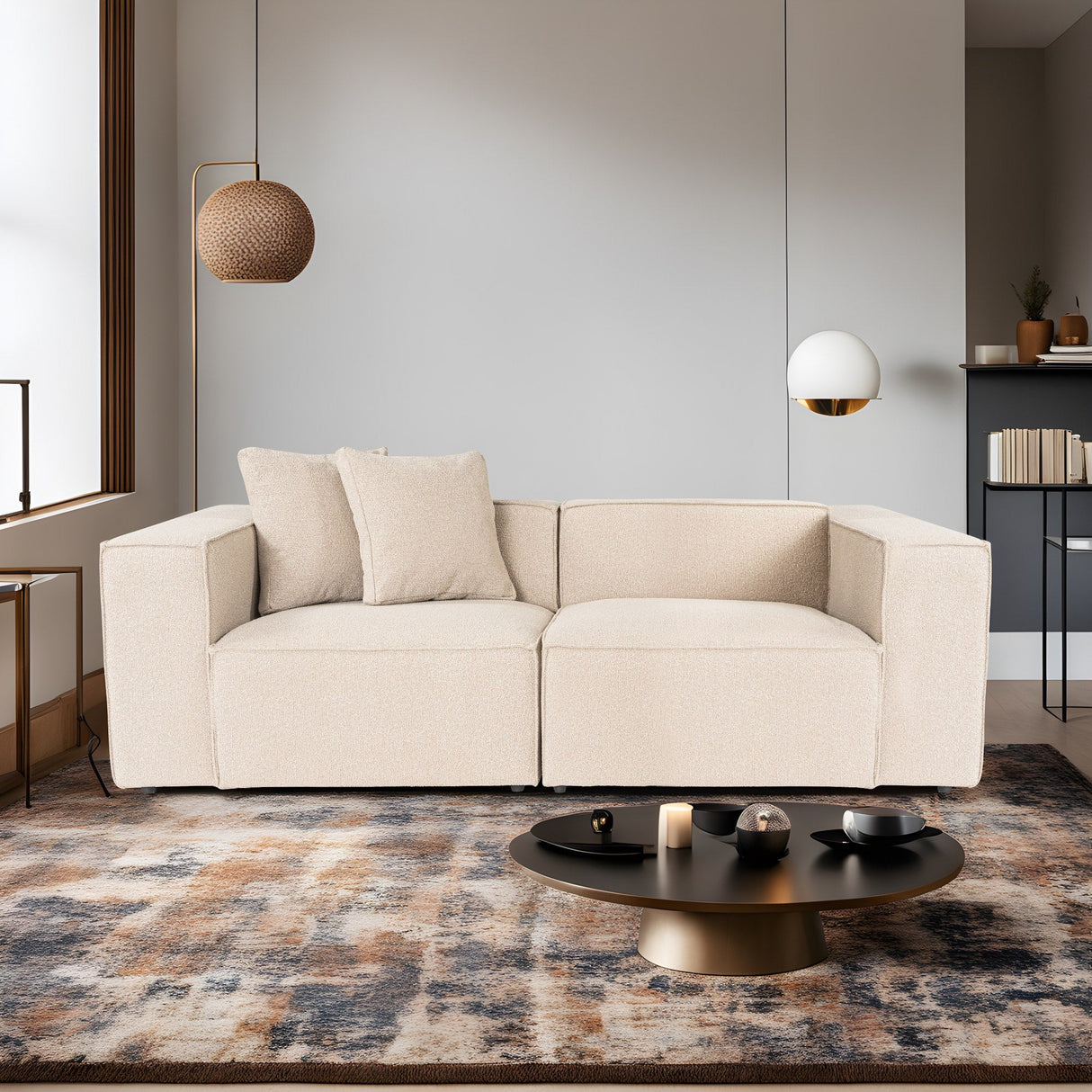 Canapea fixă Lora, Diverse culori, Diverse configurații, 108x74x65 cm - Piersică - 2 locuri | SKU: 560ARE1930 | Canapea fixă Lora, 108x74x65 cm, varianta Piersică - 2 locuri, produs pentru amenajarea locuinței, disponibil online în România la CasaMob