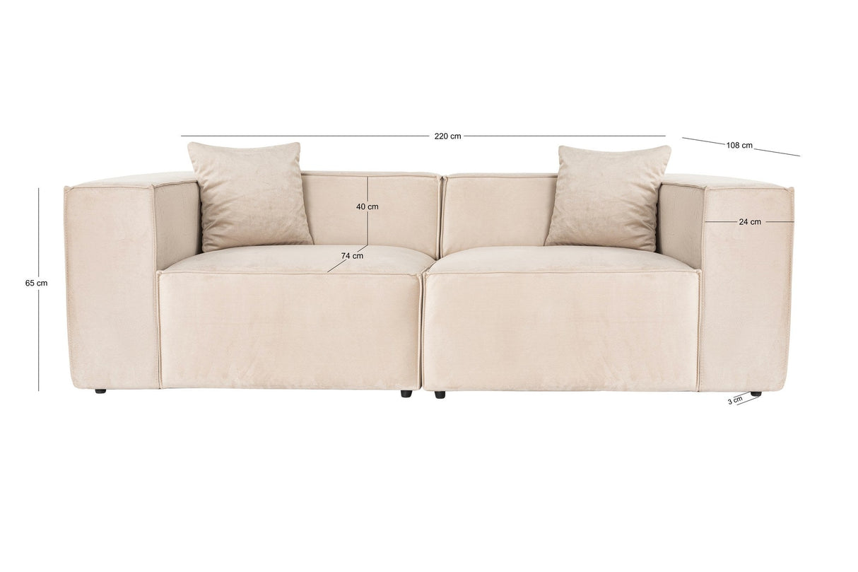 Canapea fixă Lora, Diverse culori, Diverse configurații, 108x74x65 cm - Crem - 2 locuri | SKU: 560ARE1937 | Canapea fixă Lora, 108x74x65 cm, varianta Crem - 2 locuri, produs pentru amenajarea locuinței, disponibil online în România la CasaMob