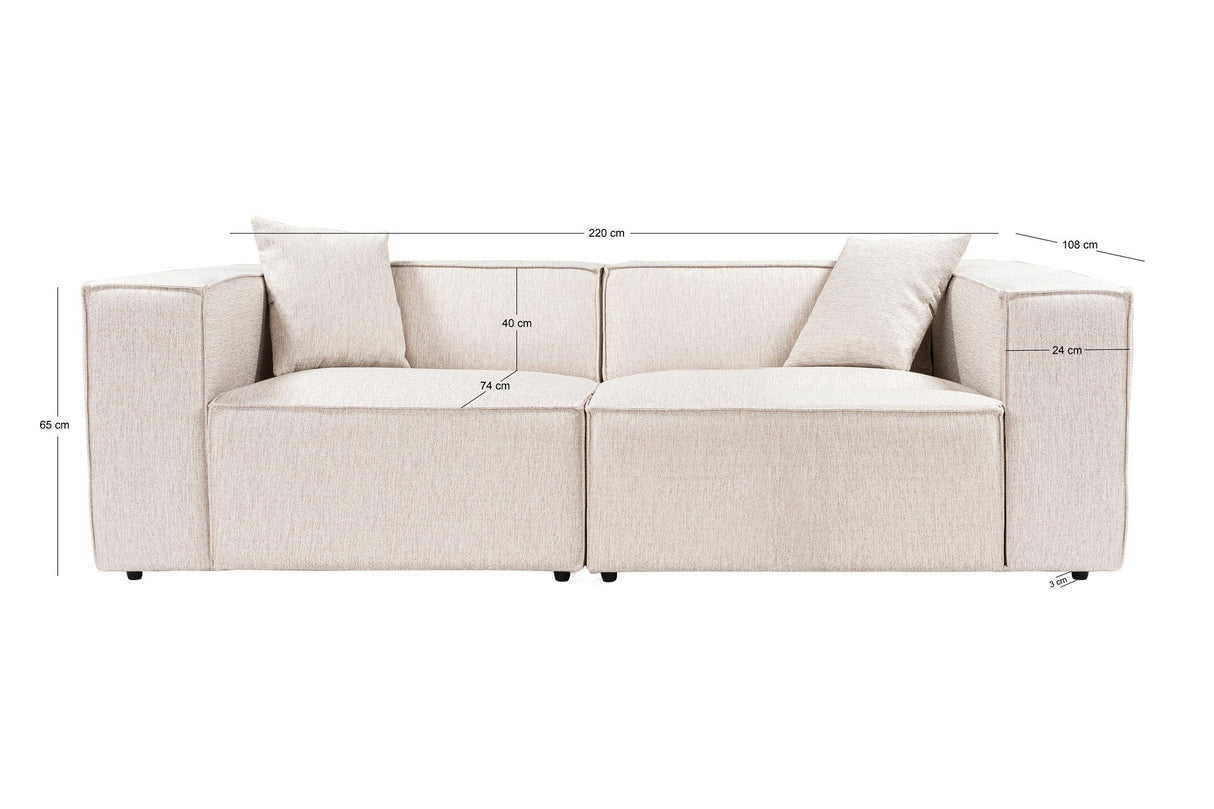 Canapea fixă Lora, Diverse culori, Diverse configurații, 108x74x65 cm - Maro deschis - 2 locuri | SKU: 560ARE2138 | Canapea fixă Lora, 108x74x65 cm, varianta Maro deschis - 2 locuri, produs pentru amenajarea locuinței, disponibil online în România la CasaMob