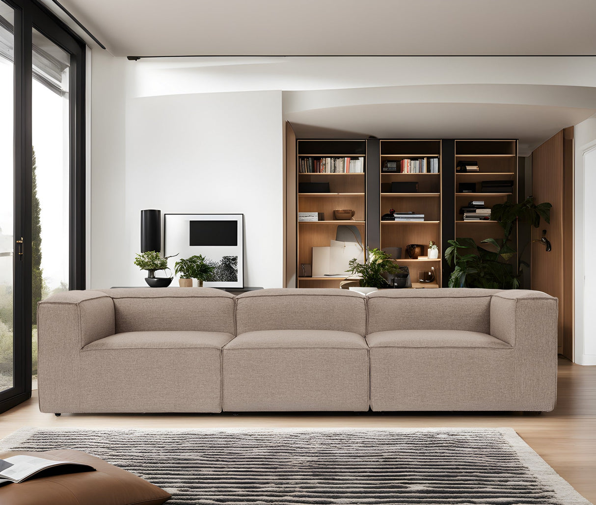 Canapea fixă Fora, Diverse culori, Diverse configurații, Diverse dimensiuni - Maro - 297x105x66 cm - 3 locuri | SKU: 560ARE2158 | Canapea fixă Fora, varianta Maro - 297x105x66 cm - 3 locuri, produs pentru amenajarea locuinței, disponibil online în România la CasaMob