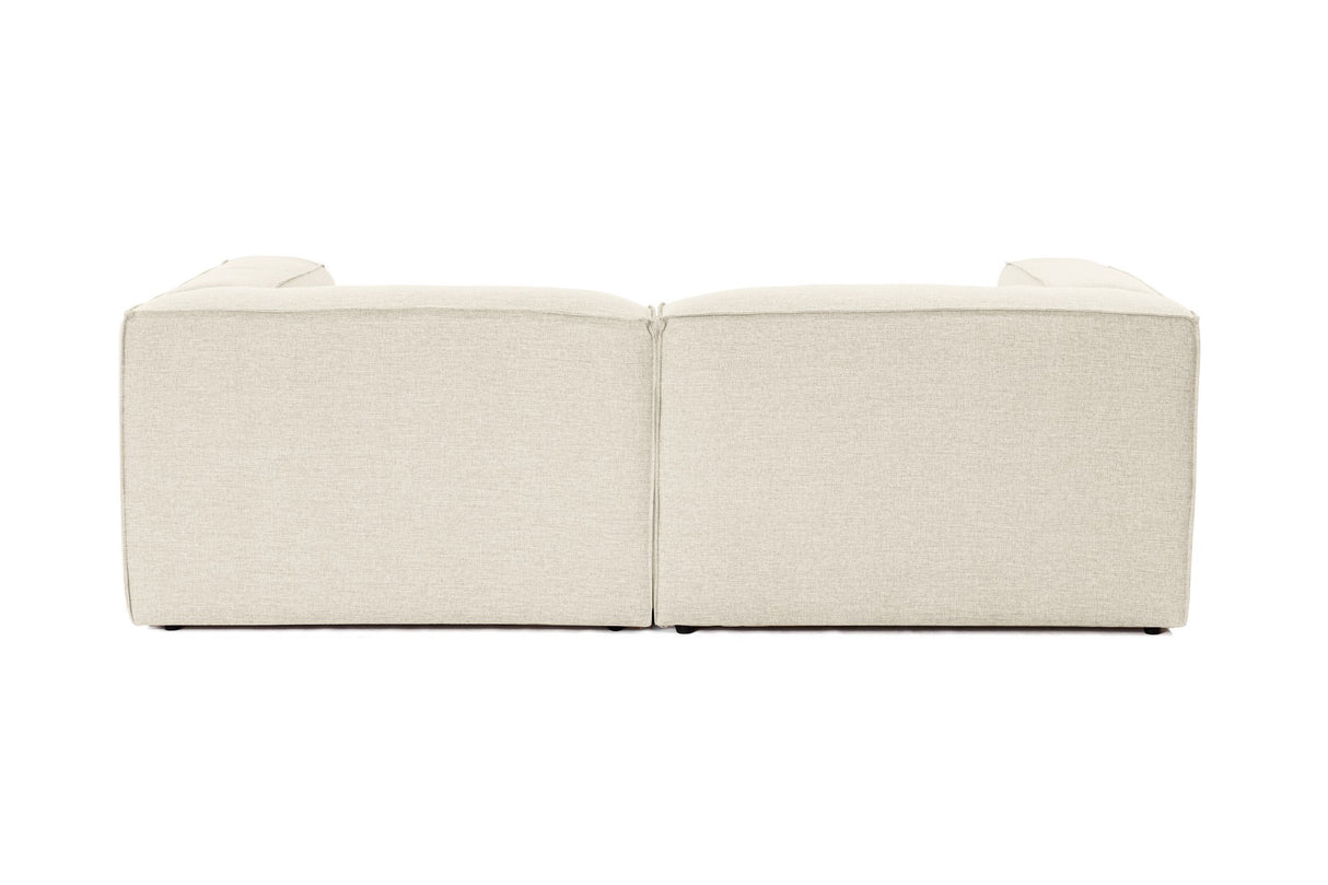 Canapea fixă 2 locuri Fora 2, Ecru, 214x105x66 cm