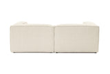 Canapea fixă 2 locuri Fora 2, Ecru, 214x105x66 cm