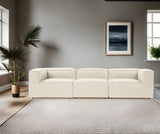 Canapea fixă 3 locuri Fora 3, Ecru, 297x105x66 cm