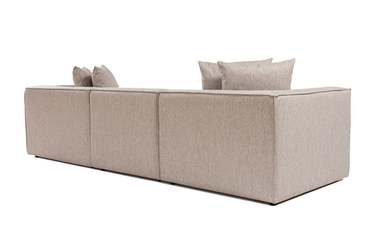 Canapea fixă 3 locuri Sora 3, Diverse culori, 270x95x65 cm - Sand beige | SKU: 560ARE2195 | Canapea fixă 3 locuri Sora 3, 270x95x65 cm, varianta Sand beige, produs pentru amenajarea locuinței, disponibil online în România la CasaMob