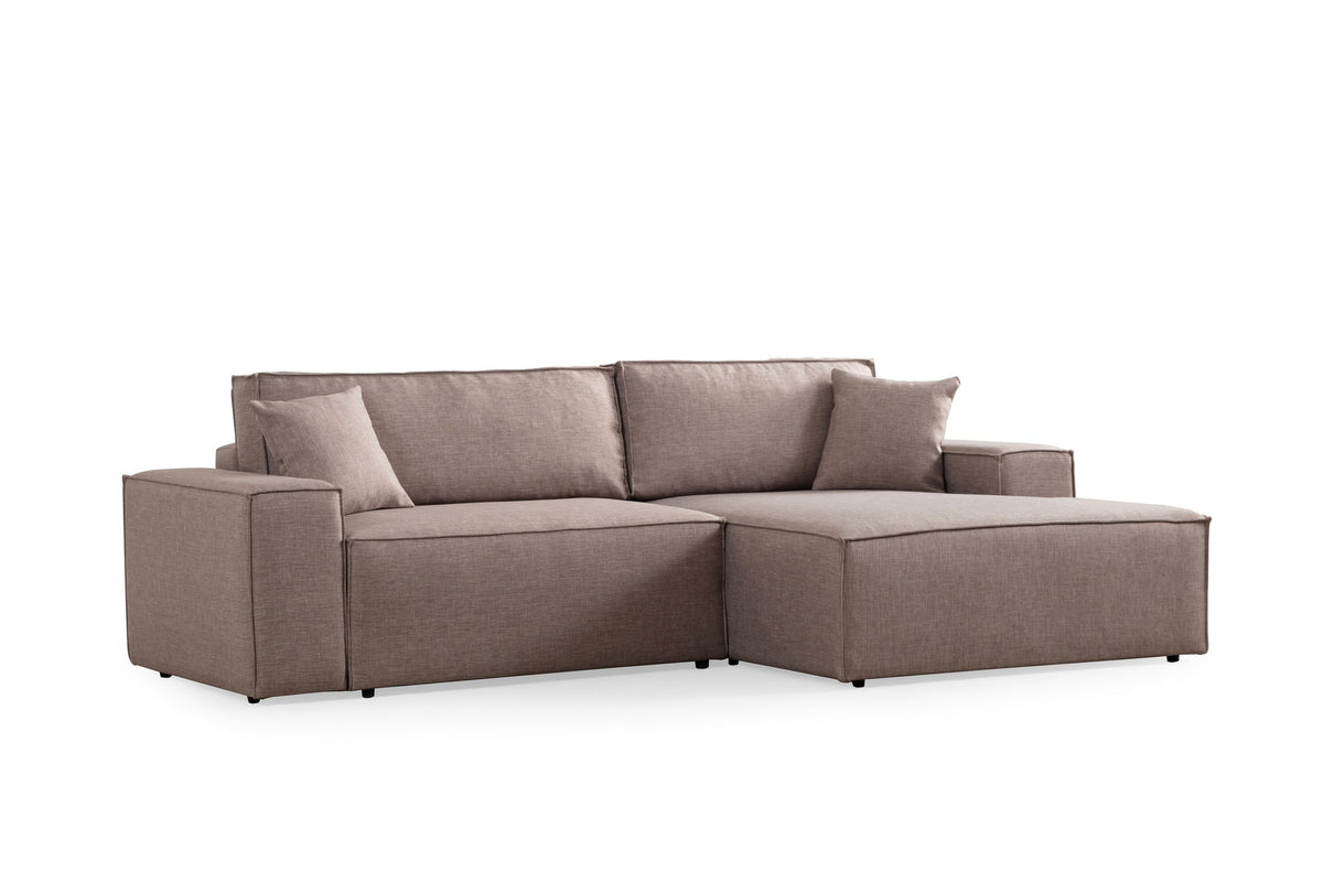 Maro | SKU: 560ARE2215 | Canapea extensibilă de colț Pırlo, Dreapta, 260x170x78 cm, varianta Maro, produs pentru amenajarea locuinței, disponibil online în România la CasaMob
