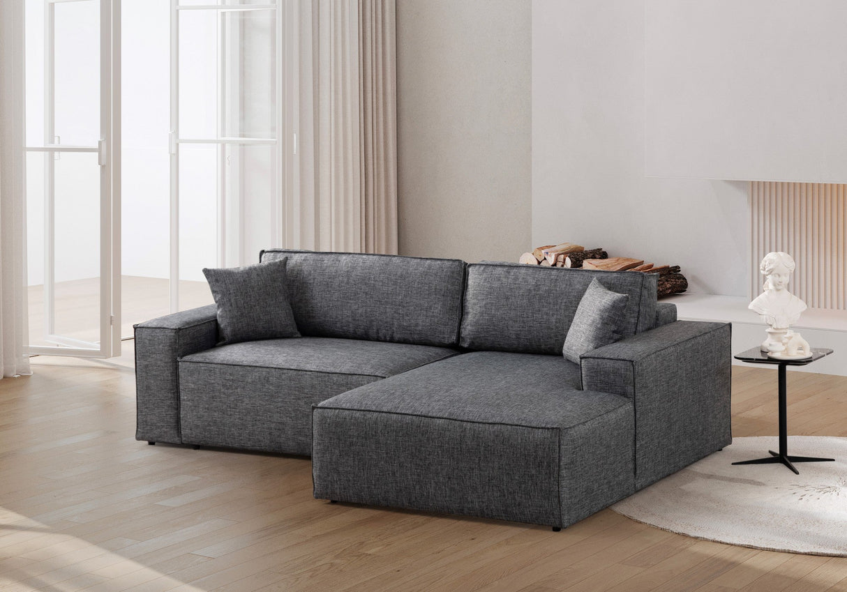 Canapea extensibilă de colț Pırlo, Dreapta, Diverse culori, 260x170x78 cm - Gri închis | SKU: 560ARE2217 | Canapea extensibilă de colț Pırlo, Dreapta, 260x170x78 cm, varianta Gri închis, produs pentru amenajarea locuinței, disponibil online în România la CasaMob