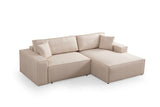 Canapea extensibilă de colț Pırlo, Dreapta, Diverse culori, 260x170x78 cm - Ecru | SKU: 560ARE2219 | Canapea extensibilă de colț Pırlo, Dreapta, 260x170x78 cm, varianta Ecru, produs pentru amenajarea locuinței, disponibil online în România la CasaMob