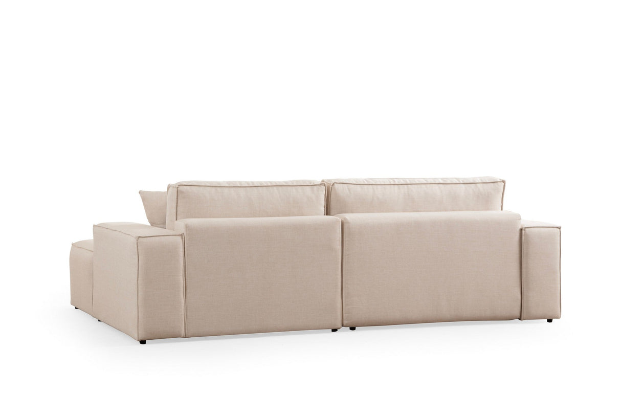 Canapea extensibilă de colț Pırlo, Dreapta, Diverse culori, 260x170x78 cm - Ecru | SKU: 560ARE2219 | Canapea extensibilă de colț Pırlo, Dreapta, 260x170x78 cm, varianta Ecru, produs pentru amenajarea locuinței, disponibil online în România la CasaMob