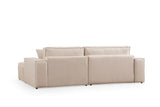Canapea extensibilă de colț Pırlo, Dreapta, Diverse culori, 260x170x78 cm - Ecru | SKU: 560ARE2219 | Canapea extensibilă de colț Pırlo, Dreapta, 260x170x78 cm, varianta Ecru, produs pentru amenajarea locuinței, disponibil online în România la CasaMob