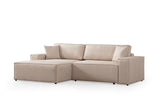 Canapea extensibilă de colț Pırlo, Stânga, Diverse culori, 260x170x78 cm - Ecru | SKU: 560ARE2220 | Canapea extensibilă de colț Pırlo, Stânga, 260x170x78 cm, varianta Ecru, produs pentru amenajarea locuinței, disponibil online în România la CasaMob
