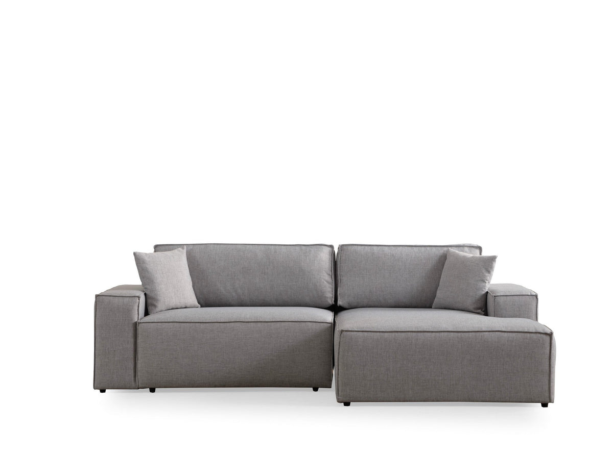 Gri deschis | SKU: 560ARE2221 | Canapea extensibilă de colț Pırlo, Dreapta, 260x170x78 cm, varianta Gri deschis, produs pentru amenajarea locuinței, disponibil online în România la CasaMob
