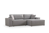 Canapea extensibilă de colț Pırlo, Dreapta, Diverse culori, 260x170x78 cm - Gri deschis | SKU: 560ARE2221 | Canapea extensibilă de colț Pırlo, Dreapta, 260x170x78 cm, varianta Gri deschis, produs pentru amenajarea locuinței, disponibil online în România la CasaMob