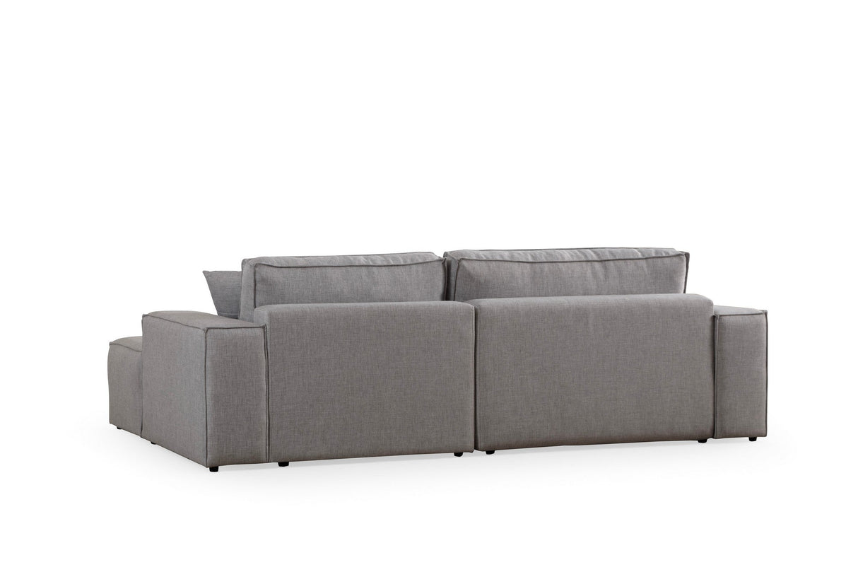 Canapea extensibilă de colț Pırlo, Dreapta, Diverse culori, 260x170x78 cm - Gri deschis | SKU: 560ARE2221 | Canapea extensibilă de colț Pırlo, Dreapta, 260x170x78 cm, varianta Gri deschis, produs pentru amenajarea locuinței, disponibil online în România la CasaMob