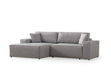 Canapea extensibilă de colț Pırlo, Stânga, Diverse culori, 260x170x78 cm - Gri deschis | SKU: 560ARE2222 | Canapea extensibilă de colț Pırlo, Stânga, 260x170x78 cm, varianta Gri deschis, produs pentru amenajarea locuinței, disponibil online în România la CasaMob