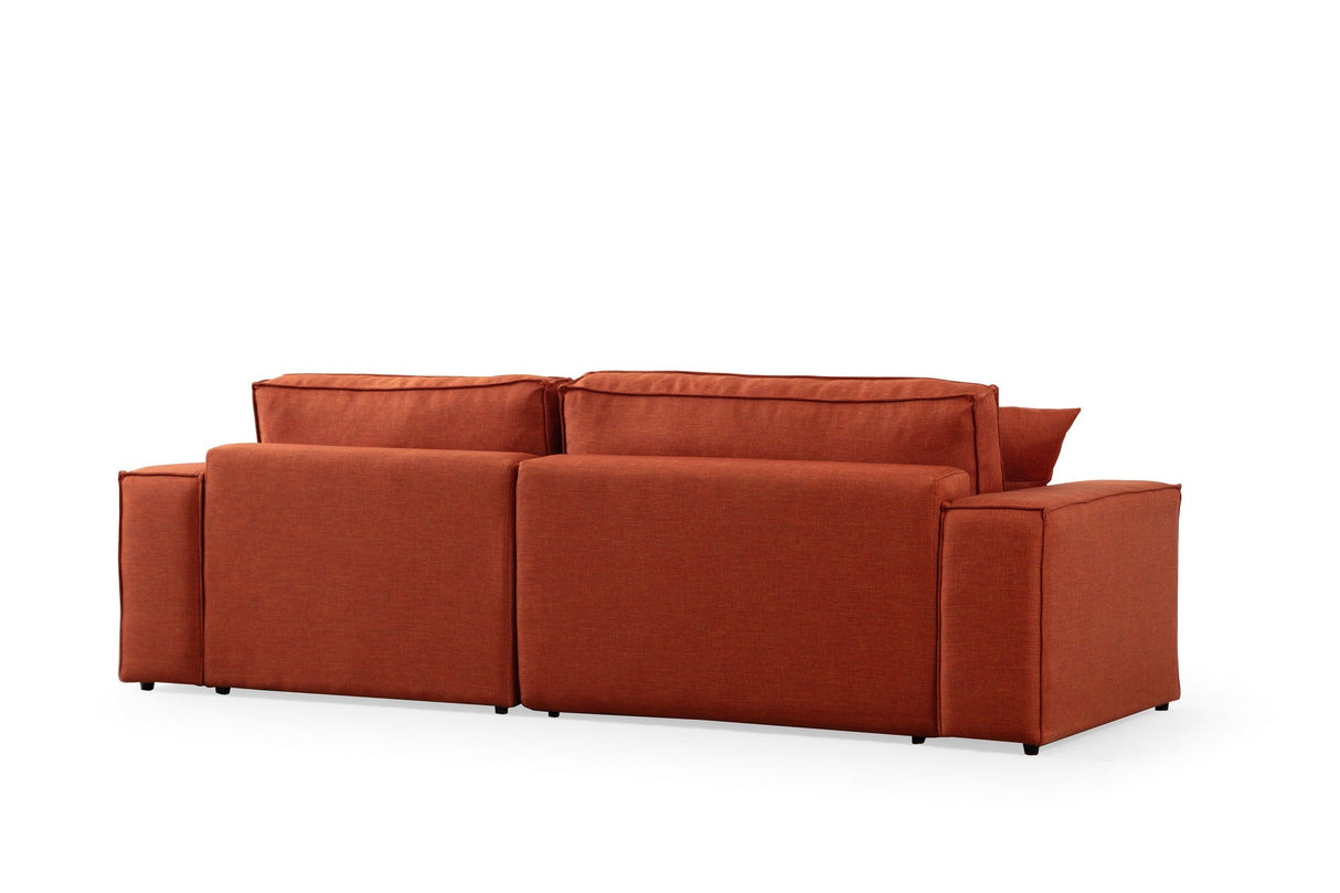 Canapea extensibilă de colț Pırlo, Dreapta, Diverse culori, 260x170x78 cm - Portocaliu | SKU: 560ARE2223 | Canapea extensibilă de colț Pırlo, Dreapta, 260x170x78 cm, varianta Portocaliu, produs pentru amenajarea locuinței, disponibil online în România la CasaMob