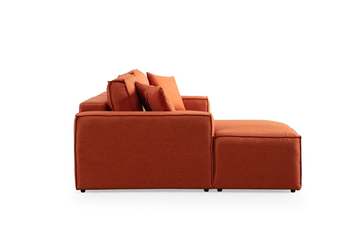 Canapea extensibilă de colț Pırlo, Stânga, Diverse culori, 260x170x78 cm - Portocaliu | SKU: 560ARE2224 | Canapea extensibilă de colț Pırlo, Stânga, 260x170x78 cm, varianta Portocaliu, produs pentru amenajarea locuinței, disponibil online în România la CasaMob