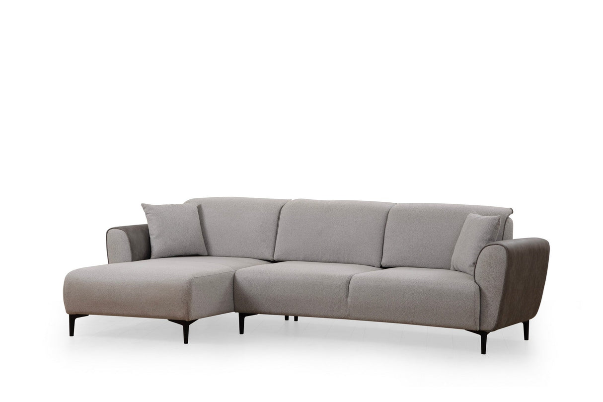Canapea extensibilă Aren, Colț, Stânga, Diverse culori, 260x150 cm - Gri deschis | SKU: 560ARE2233 | Canapea extensibilă Aren, Colț, Stânga, 260x150 cm, varianta Gri deschis, produs pentru amenajarea locuinței, disponibil online în România la CasaMob