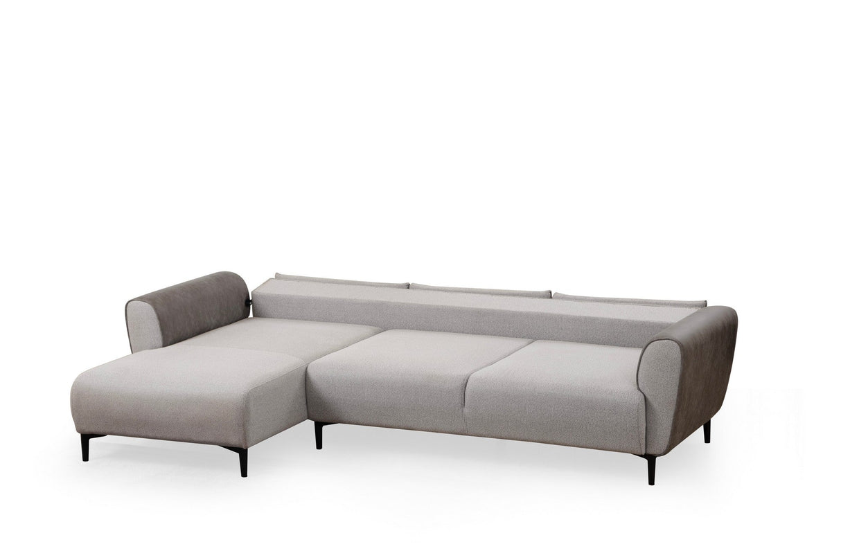 Canapea extensibilă Aren, Colț, Stânga, Diverse culori, 260x150 cm - Gri deschis | SKU: 560ARE2233 | Canapea extensibilă Aren, Colț, Stânga, 260x150 cm, varianta Gri deschis, produs pentru amenajarea locuinței, disponibil online în România la CasaMob