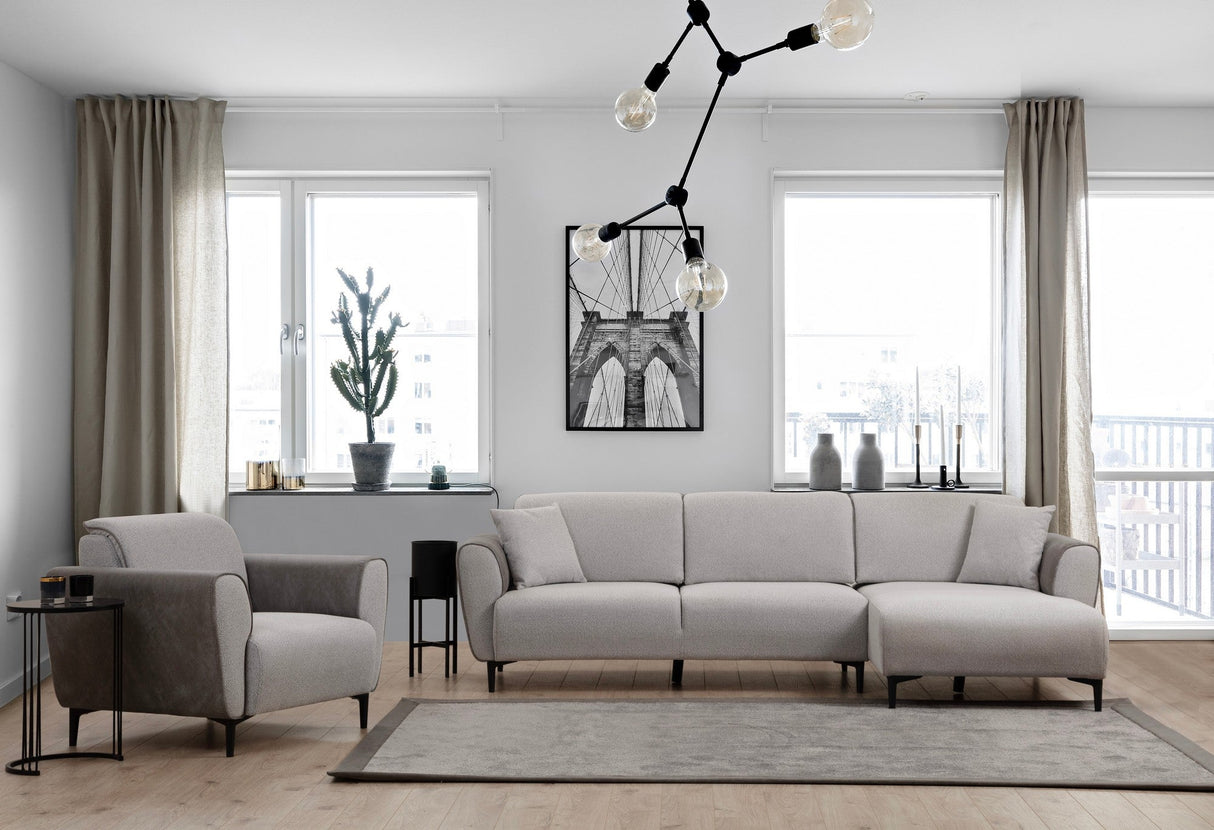 Canapea extensibilă Aren, Colț, Dreapta, Diverse culori, 260x150 cm - Gri deschis | SKU: 560ARE2235 | Canapea extensibilă Aren, Colț, Dreapta, 260x150 cm, varianta Gri deschis, produs pentru amenajarea locuinței, disponibil online în România la CasaMob