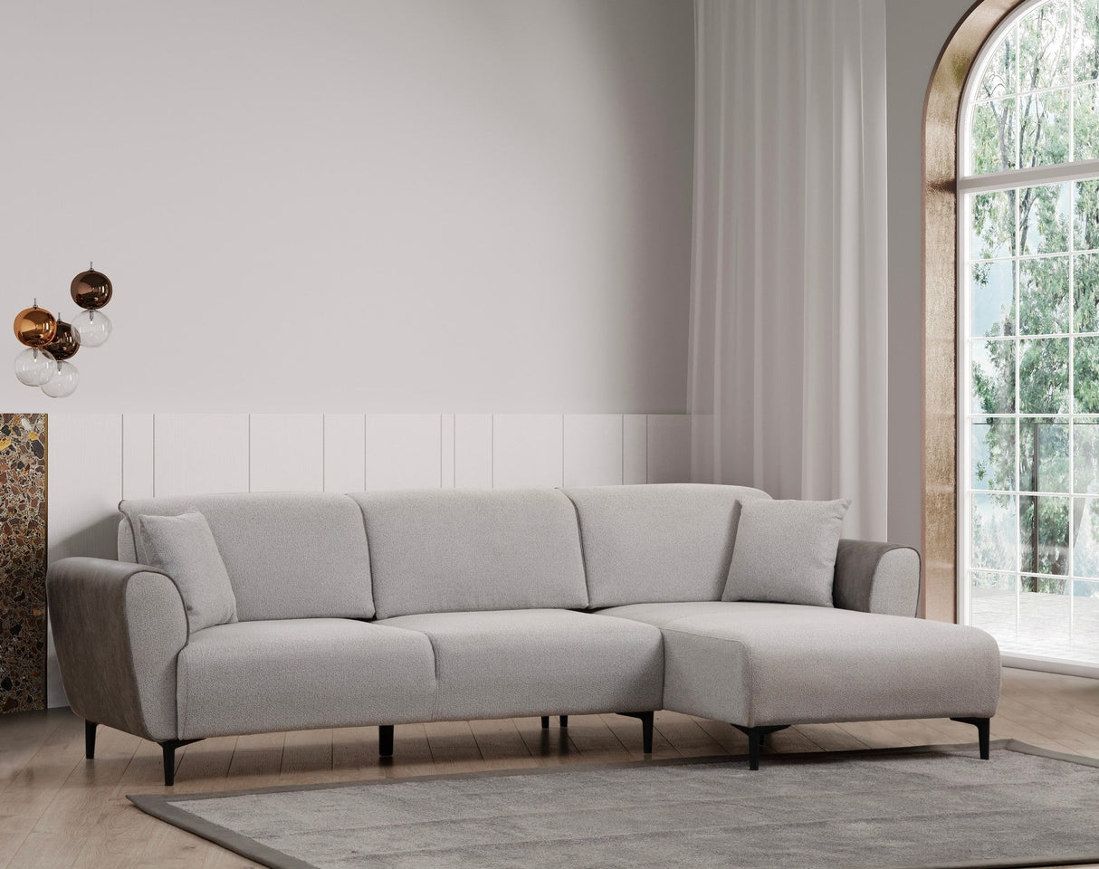 Canapea extensibilă Aren, Colț, Dreapta, Diverse culori, 260x150 cm - Gri deschis | SKU: 560ARE2235 | Canapea extensibilă Aren, Colț, Dreapta, 260x150 cm, varianta Gri deschis, produs pentru amenajarea locuinței, disponibil online în România la CasaMob
