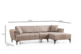Canapea extensibilă Hamlet, Colț, 1 piesă, Dreapta, Diverse culori, 270x140 cm - Maro deschis | SKU: 560ARE2252 | Canapea extensibilă Hamlet, Colț, 1 piesă, Dreapta, 270x140 cm, varianta Maro deschis, produs pentru amenajarea locuinței, disponibil online în România la CasaMob