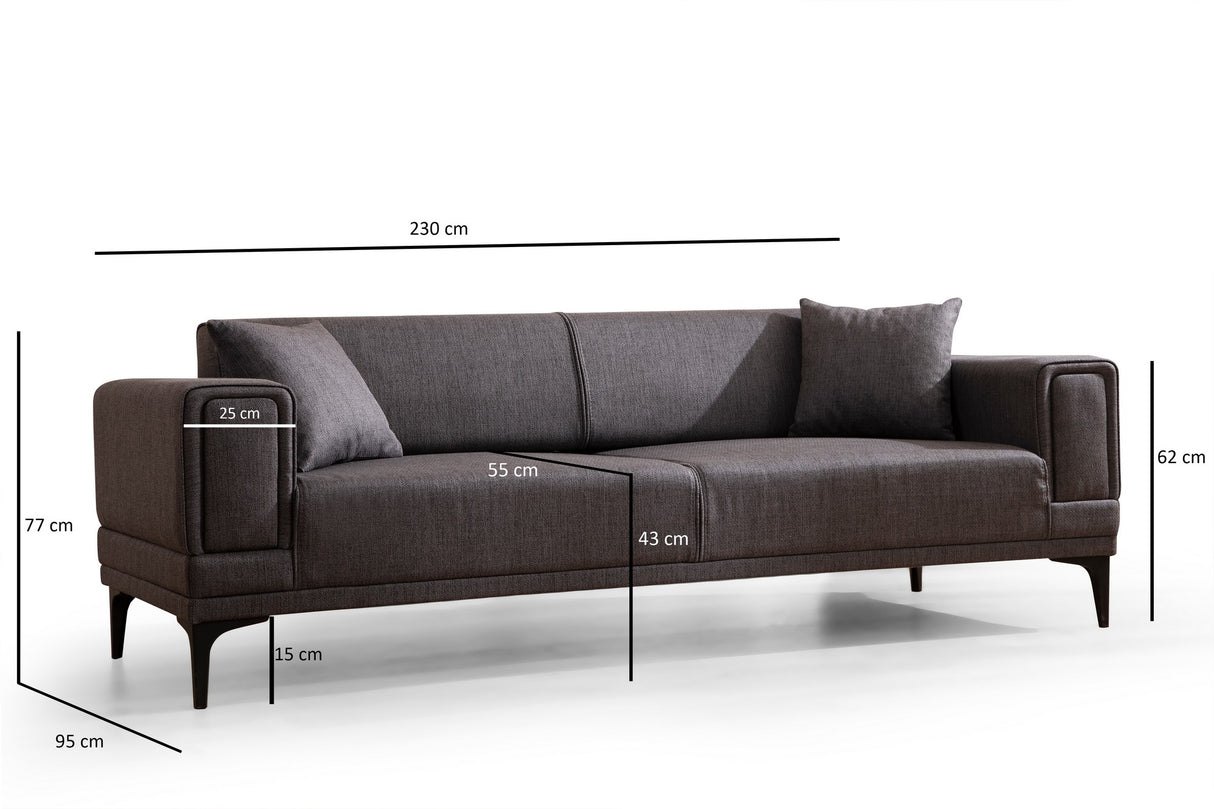 Canapea extensibilă Horizon, 3 locuri, Diverse culori - Gri închis | SKU: 560ARE2260 | Canapea extensibilă Horizon, 3 locuri, varianta Gri închis, produs pentru amenajarea locuinței, disponibil online în România la CasaMob