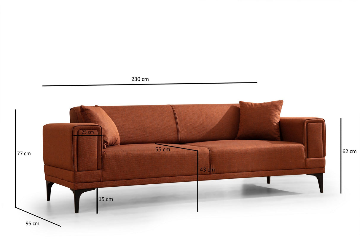 Canapea extensibilă Horizon, 3 locuri, Diverse culori - Roșu cărămiziu | SKU: 560ARE2263 | Canapea extensibilă Horizon, 3 locuri, varianta Roșu cărămiziu, produs pentru amenajarea locuinței, disponibil online în România la CasaMob