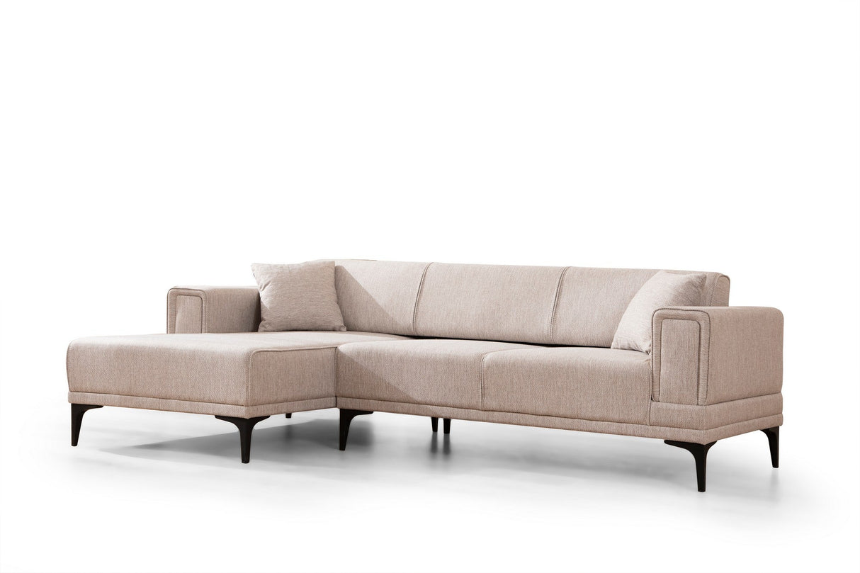Canapea extensibilă Horizon, Colț, Stânga, Diverse culori, 250x140 cm - Maro deschis | SKU: 560ARE2270 | Canapea extensibilă Horizon, Colț, Stânga, 250x140 cm, varianta Maro deschis, produs pentru amenajarea locuinței, disponibil online în România la CasaMob