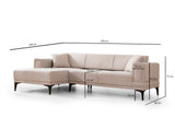 Canapea extensibilă Horizon, Colț, Stânga, Diverse culori, 250x140 cm - Maro deschis | SKU: 560ARE2270 | Canapea extensibilă Horizon, Colț, Stânga, 250x140 cm, varianta Maro deschis, produs pentru amenajarea locuinței, disponibil online în România la CasaMob